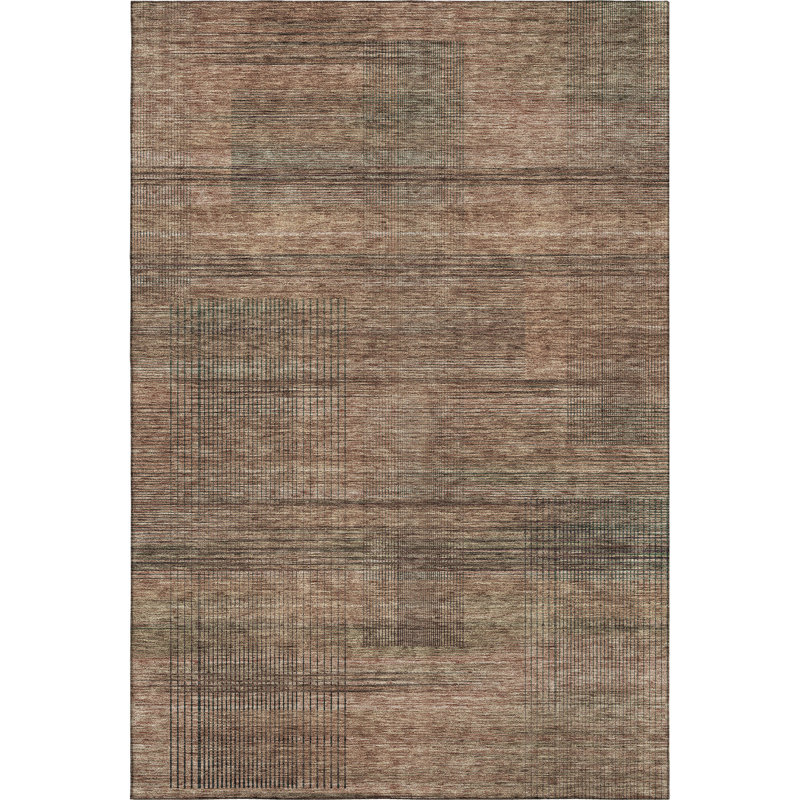 Premium Machine Washable Prisco Paprika Rug, Rectangle 2'6" x 3'10"