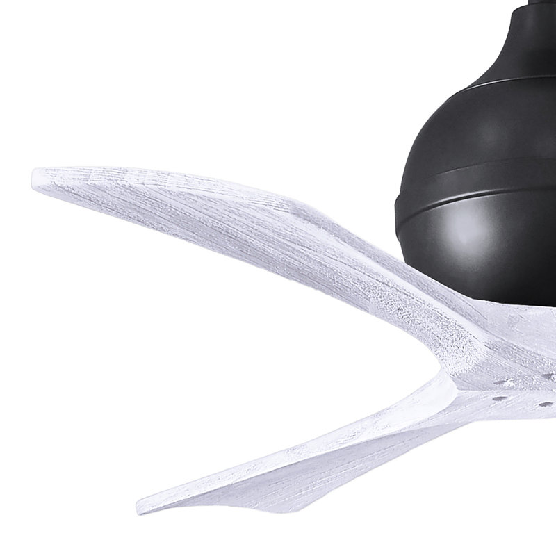 Ventilateur de plafond à 3 pales Irene, Noir mat, Blanc mat, L 42 po