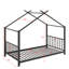 Lit plateforme simple en métal en forme de maison-114346457