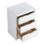 Armoire de rangement autoportante blanche lustrée 24 po, 3 tiroirs à fermeture douce, pour la salle de bain, la chambre à coucher et l'armoire d'organisation avec pièce idéale