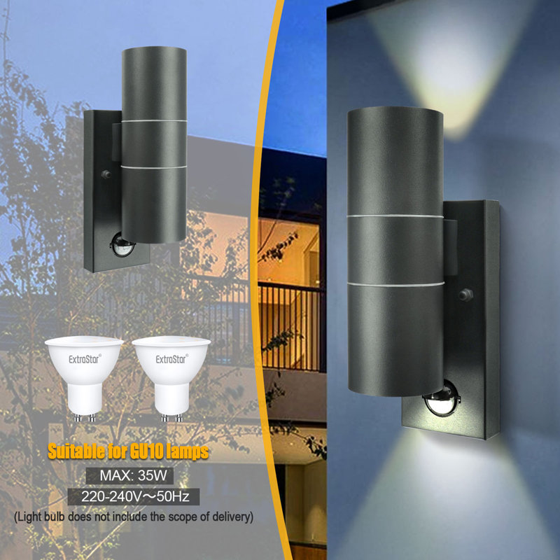 2 - Bulb 21.5 cm H Integrated LED Outdoor Wall Lantern