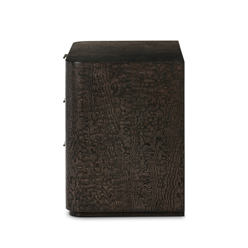 Stenson 3 Drawer Nightstand-Dark Tamo Ash Veneer