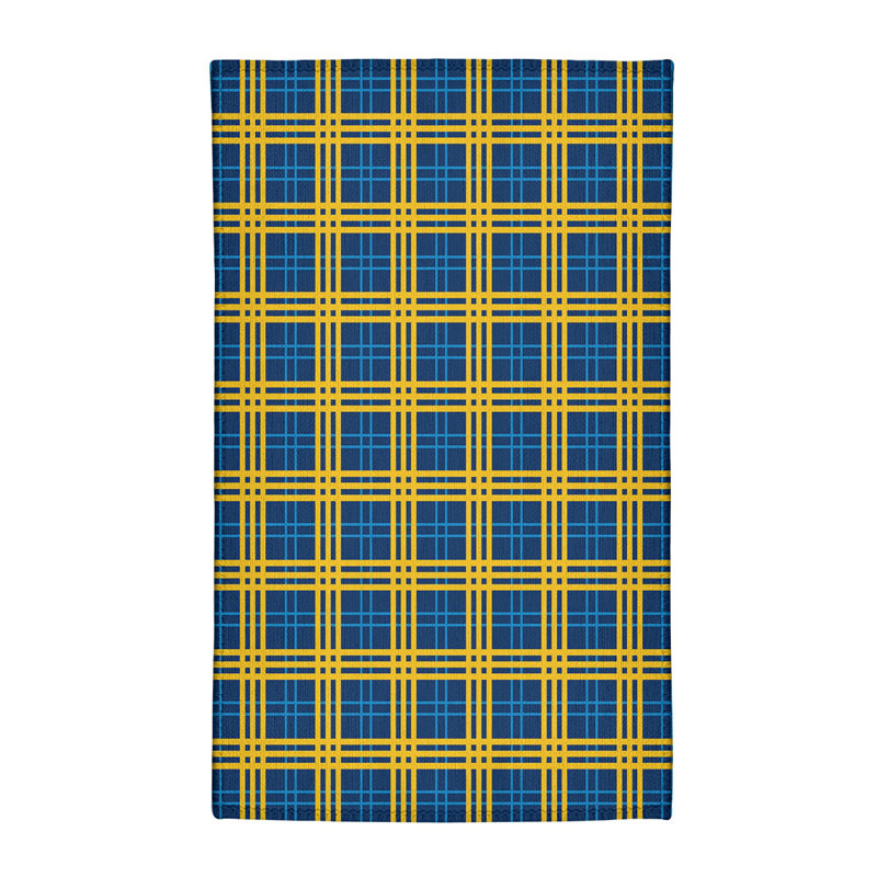 Tapis à carreaux bleu, Rectangle 4 pi x 6 pi