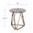 Round End Table With Glass Tabletop