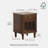 23"H Traditional Solid Wood Nightstand with Fluted Glass Door, Drawer-Left-102430246-102430244