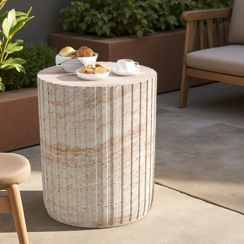 Outdoor/Indoor Lightweight Concrete Side Table