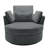 Niama Upholstered Swivel Lounge Armchair With Pillows-1154833258