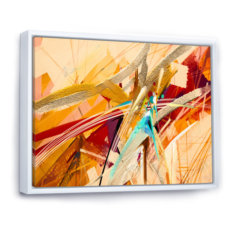 «Paint Waves Impression II», reproduction sur toile, H 24 po x l 36 po x P 1 po, Cadre flottant blanc