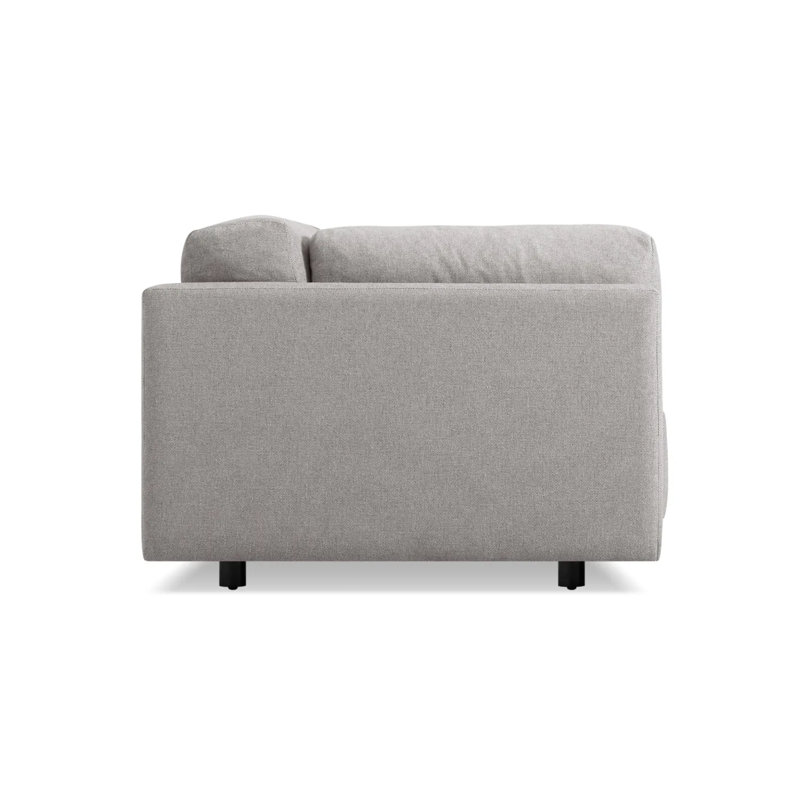 Sunday Sofa, Agnew Gray Textured Basketweave, 30" H x 82" W x 40" D