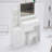 41" Large Size Left Bedside Cabinet Vanity Table+Cushioned Stool, Extra Large Touch Control LED Mirror-772836919