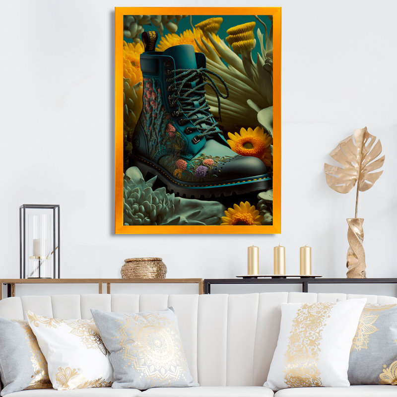 - Art mural sur toile tendance, L 12 po x H 20 po, Encadrement doré