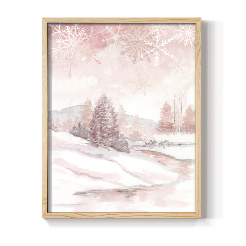 Blush Winter Framed Print - Solid Wood