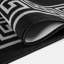 Greek-Key Black Grey Non-Slip Polypropylene Area Rug — Washable Door Mat & Hallway Runner for Living Room, Kitchen & Bedroom-1655454618