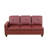 Faux Leather Sectional Sofa with Ottoman-2146897462