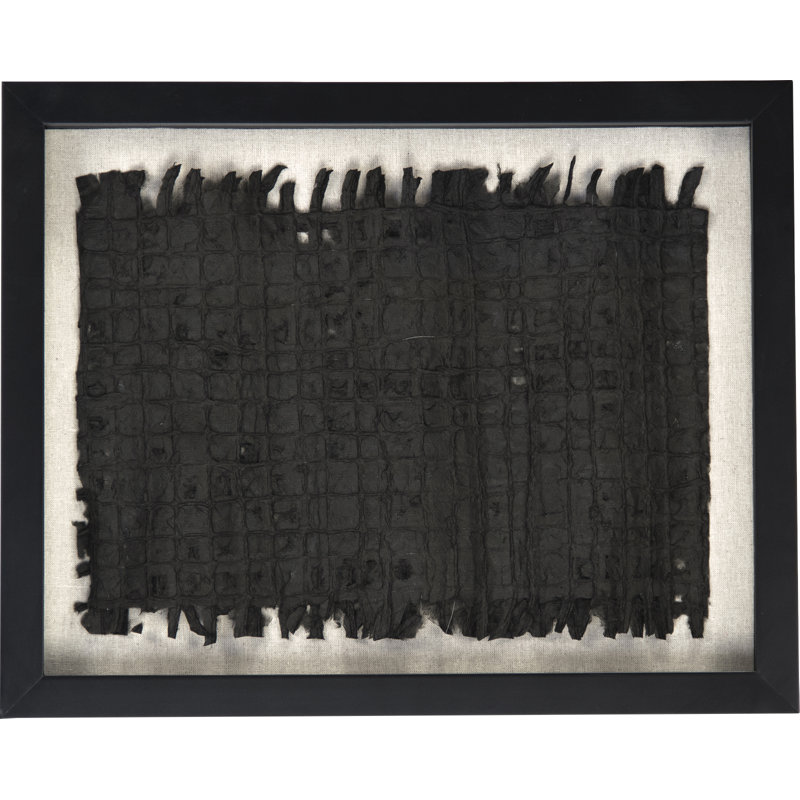 Black Fir-Wood Framed Abstract Paper Art