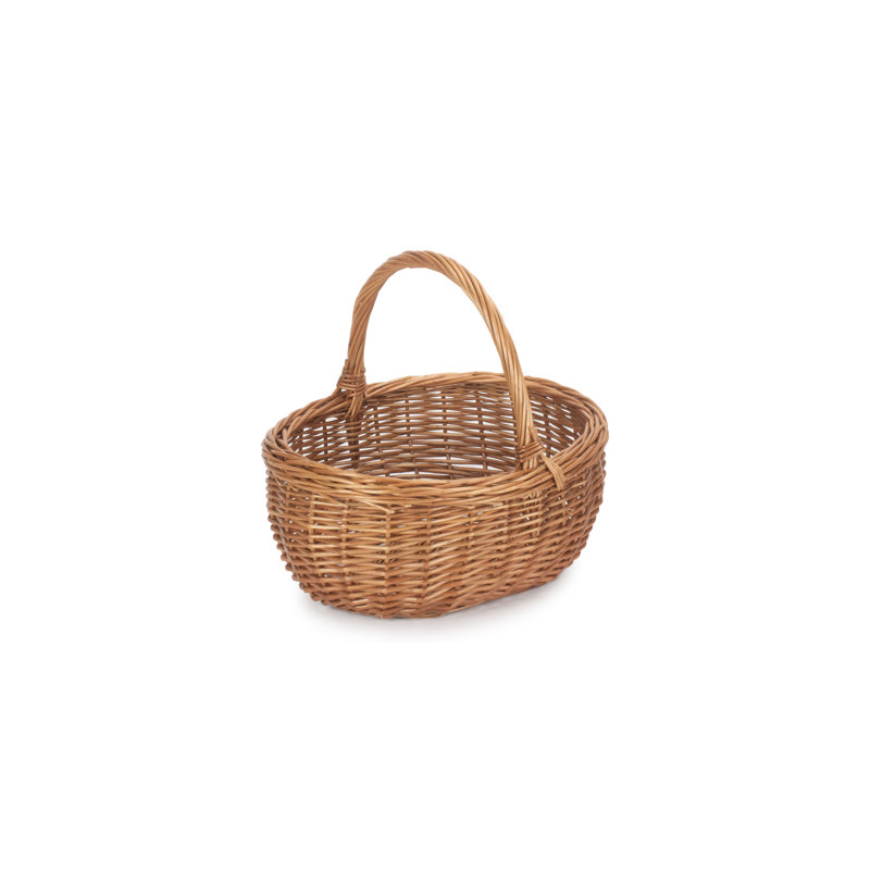 Wicker Deluxe Shopper Basket, 35cm H x 38cm W x 33cm D