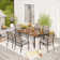 Sutiya 6 - Person Metal Patio Dining Set with Rectangular Table