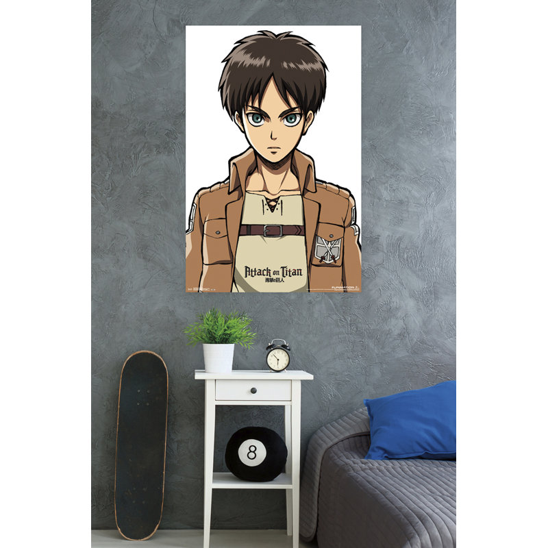 Reproduction d’art sur papier à attaque sur titan-eren