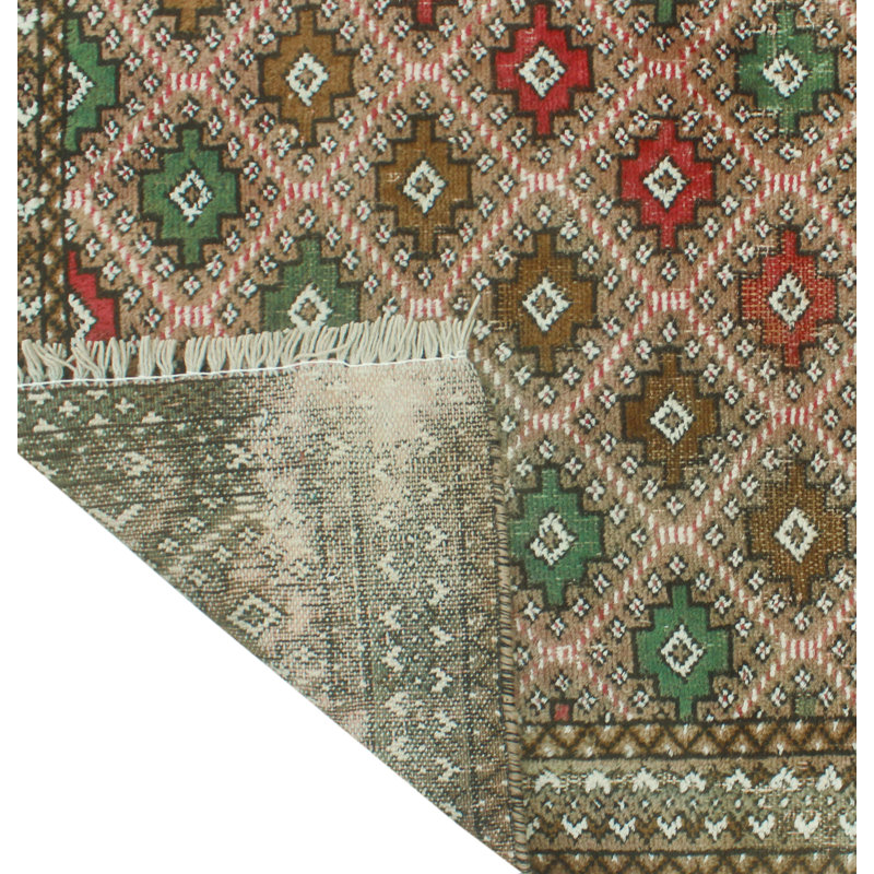 Tapis beige rétro patiné Claude