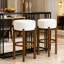 Tabouret de bar rembourré en bois-1164924851