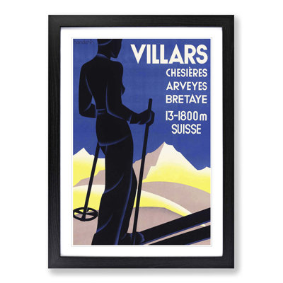 Vintage Travel Villars 2 Framed Vintage Advertisement - Framed Print
