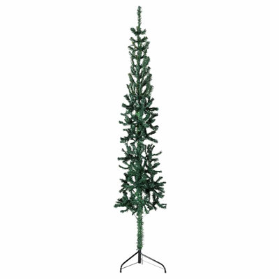 Christmas Tree Decoration Slim Artificial Half Xmas Tree with Stand