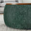 Repose-pieds rond avec rangement, fonction 2 en 1, fonctionne comme table de bout et repose-pieds, avec petit siège-312919036