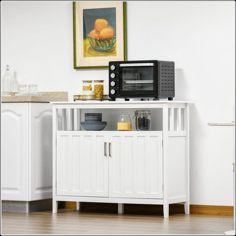 Buffet de cuisine, buffet avec 2 portes et tablettes réglables pour la salle à manger