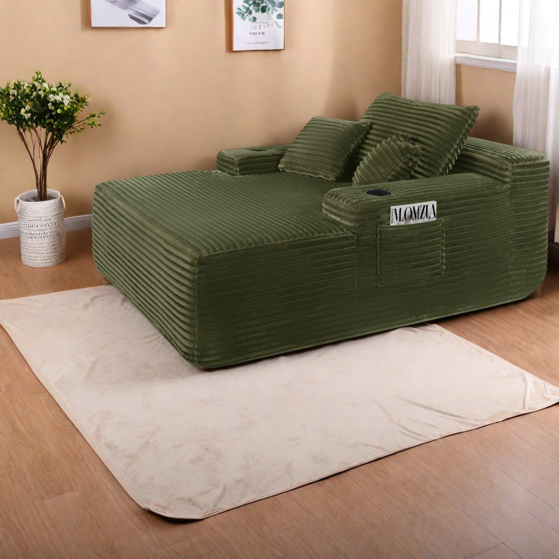 Canapé-lit Compression, canapé-lit moderne vert moelleux