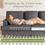 220cm Corduroy Sofa with 3 Seats, No Tool Assembly,Solid Wood Frame and Solid Wood Legs-2139266993