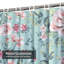 Rideau de douche imperméable à motif floral rose avec 12 crochets-628337300