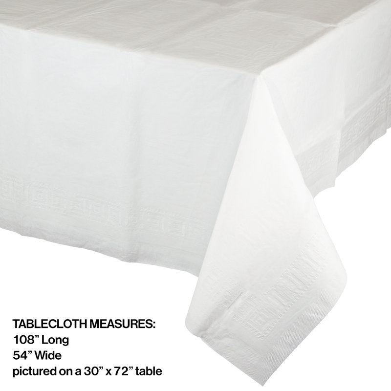 Creative Converting Solid Colour Plastic Tablecloths, 3 ct, White