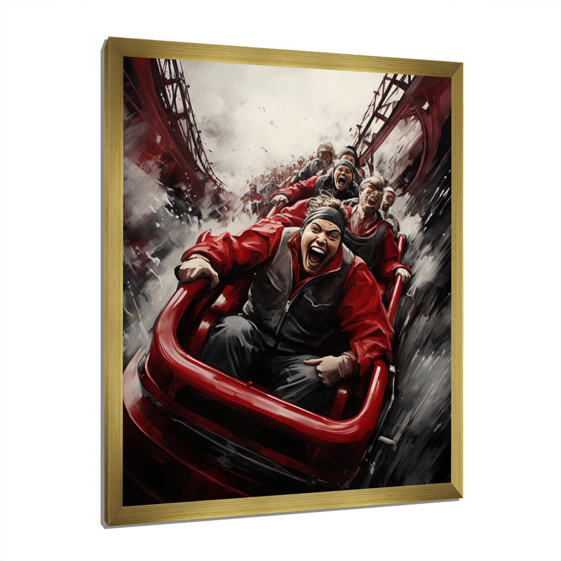 «Luecinda Rollercoaster Thrill Seekers Delight II», reproduction sur toile, H 20 po x l 12 po x P 1 po, Encadrement doré