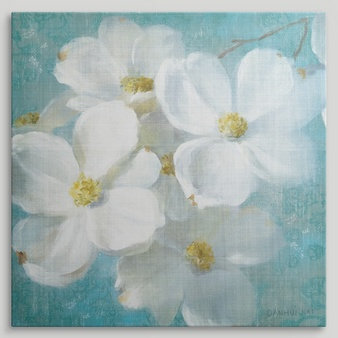 « square rétro ii » danhui nai, reproduction d’art Indiness Blossom, H 35 po x l 35 po x P 1,5 po, Toile