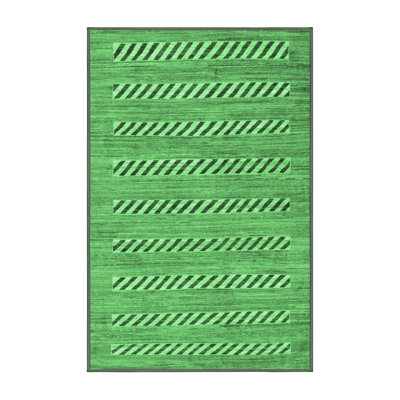 Washable Striped Indoor Rug