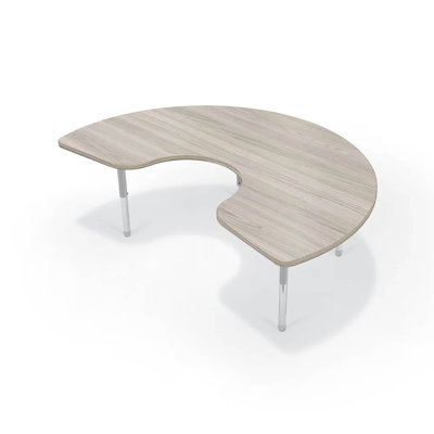 Hierarchy Activity Kidney Table Platinum Legs