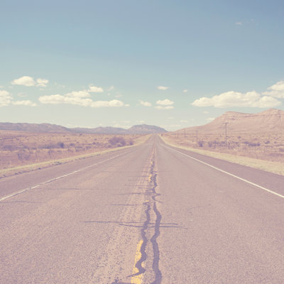 «West Texas Highway on Canvas» par Ann Hudec, reproduction