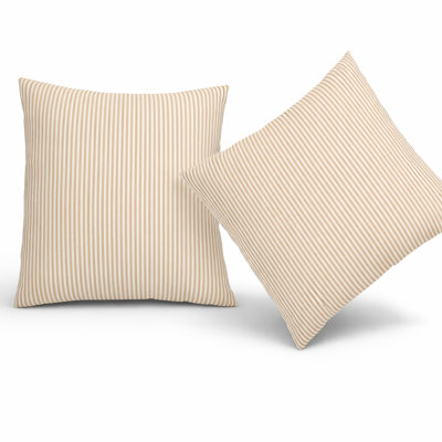 18" x 18" Water-Resistant Striped Square Outdoor Throw Pillow (Set of 2)