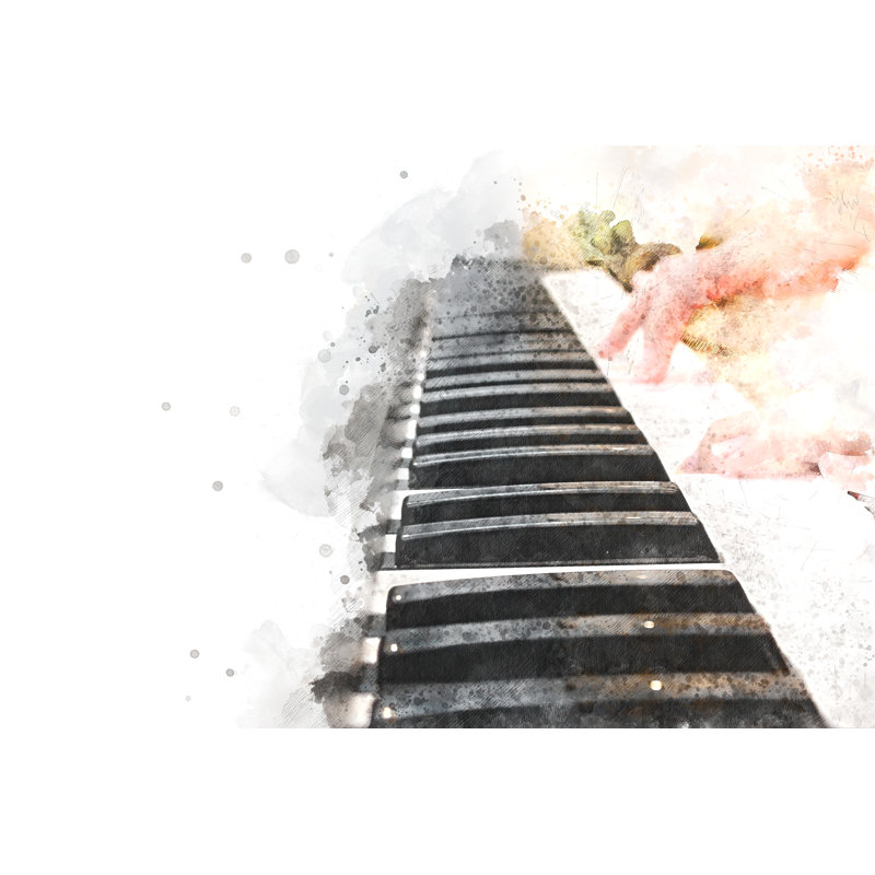Azion Piano - Wrapped Canvas Print, 30cm H x 46cm W x 3.8cm D