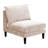 6Pcs Modular Couch , Blush Pink Fabric, Cushion Pillows & Contemporary Wood Legs-2099030723