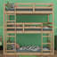 Lit superposé simple en bois d'hévéa avec échelles-105895297