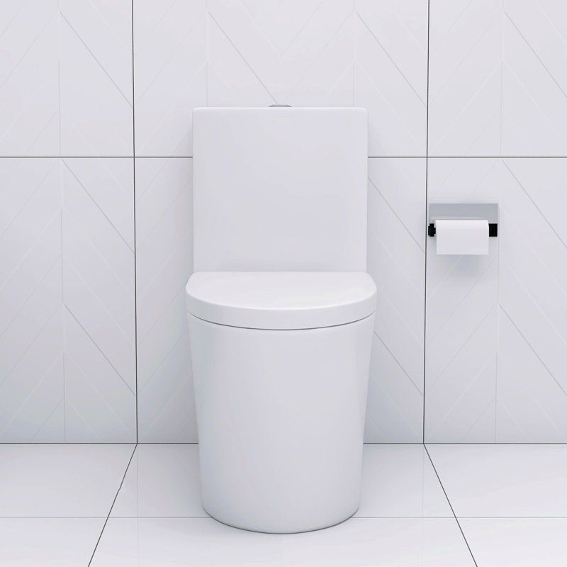 Toilette allongée une pièce - blanc