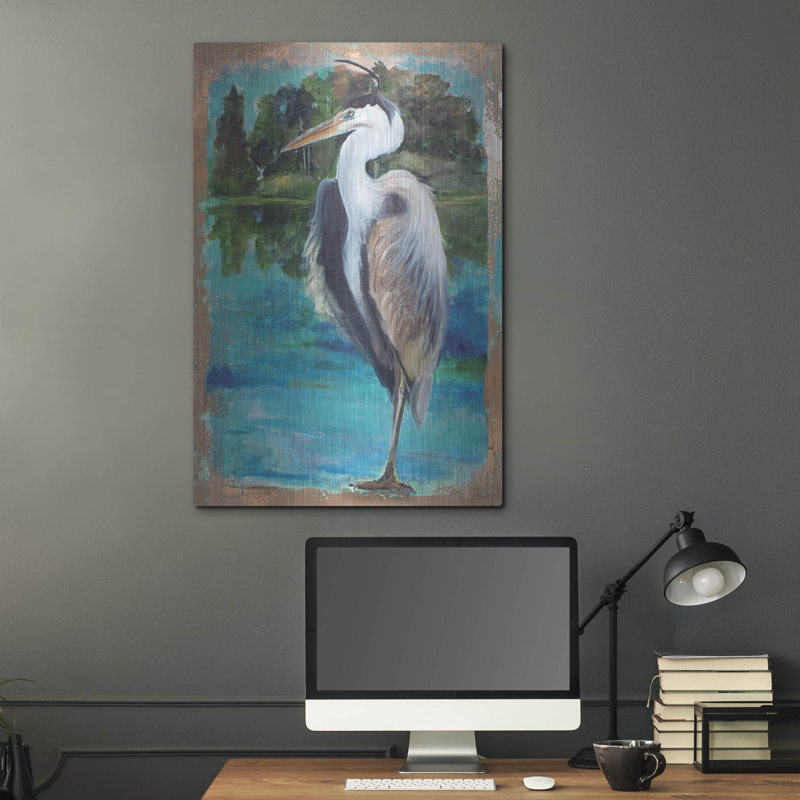«Marsh Heron» par Stellar Design Studio, H 36 po x l 24 po
