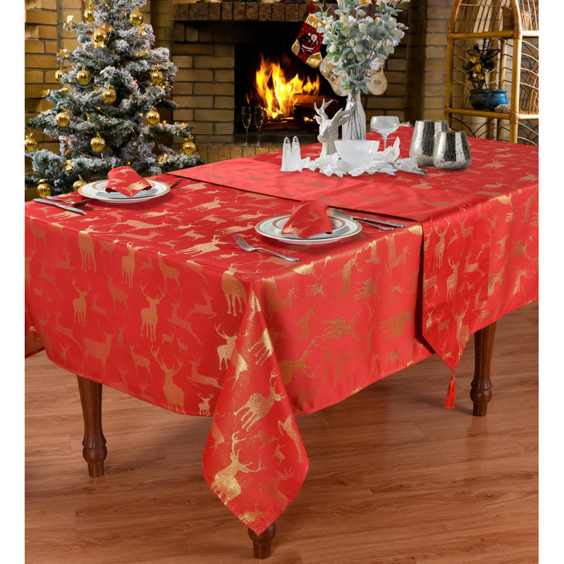 LARGE STAG Pomona TABLECLOTH, 137cm W x 183cm L