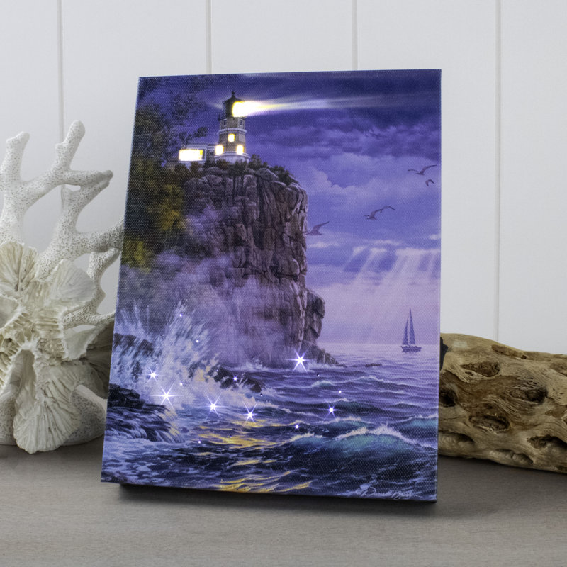 Keeping The Light 8X6 Lighted Tabletop Canvas