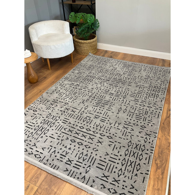 High-Quality Chenille Carpet, Grey, 31.5 x 39.4 Inches | 100% Antibacterial Fabric, 0.2 Inches Thick | Non-Slip Underside, Machine Washable at 86°F | Perfect for Living Room, Bedroom & Entryway, Soft & Durable