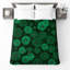 Couvre-lit matelassé vert à motif floral toutes tailles-126083553