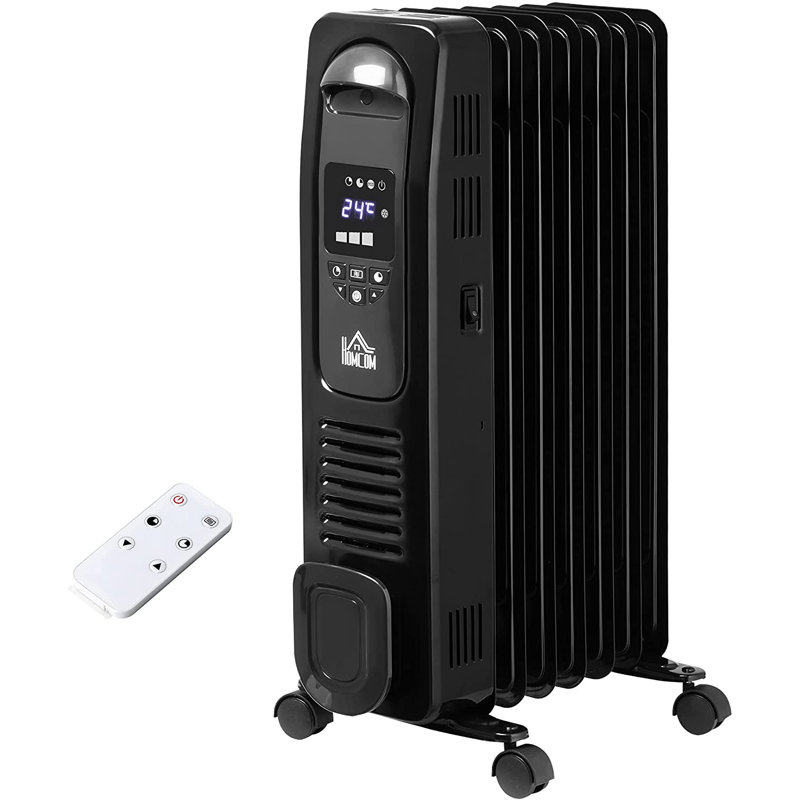 Electric Radiant Heater with Automatic Thermostat, Black