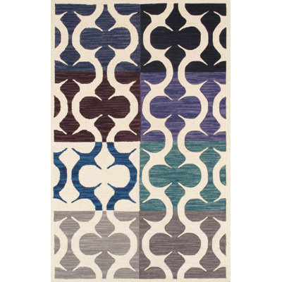 Hand Tufted Wool Geometric Indoor Rug
