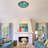 16" 3 - Light Tiffany Flush Mount Dimmable Stained Glass Ceiling Light